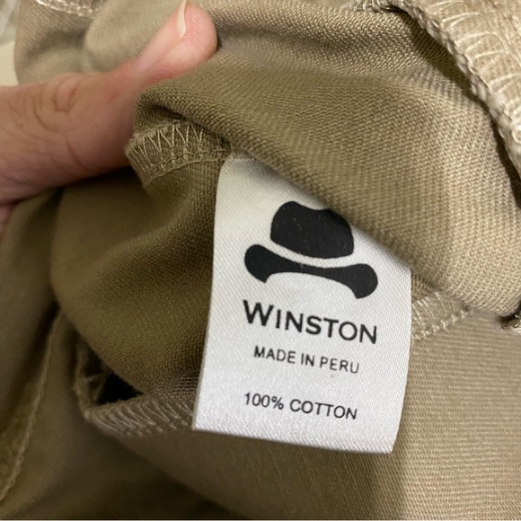 Winston Men’s Khaki Pants w/ Microsuede Offset Back Pockets 38/31 - Picture 8 of 10